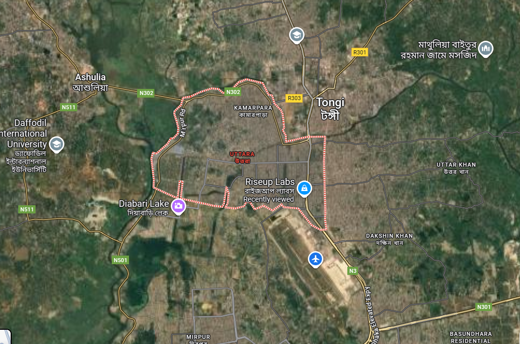Uttara map