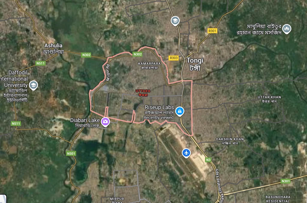 Uttara map